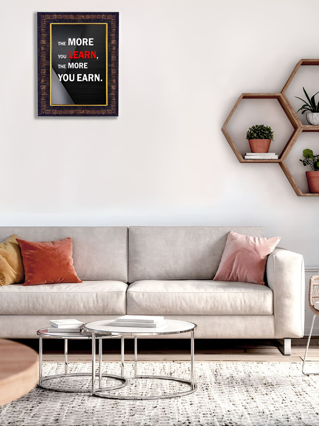 Hawai Black The More You Learn The More You Earn Wooden Wall Photo Frame