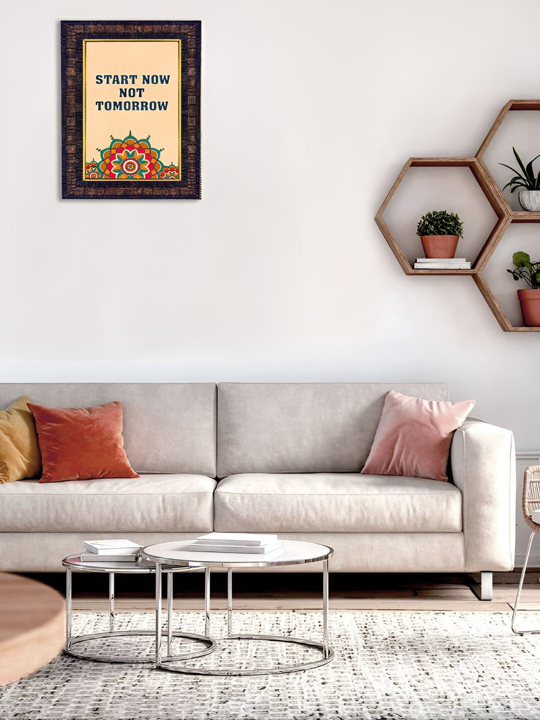 Hawai Black & Beige Start Now Not Tomorrow Wooden Wall Photo Frame