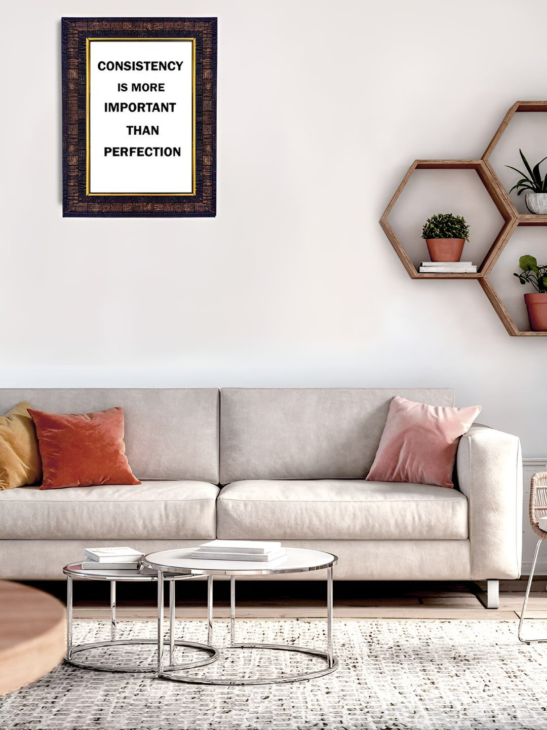 Hawai Black & White Consistency is More Important Than Perfection Wood Wall Photo Frames