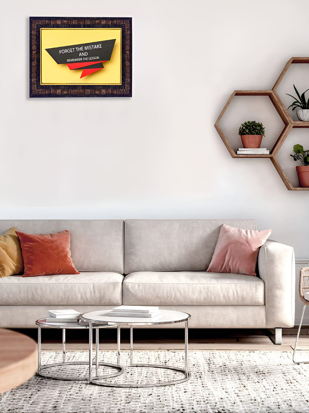 Hawai Black & Yellow Typography Wood Wall Photo Frames