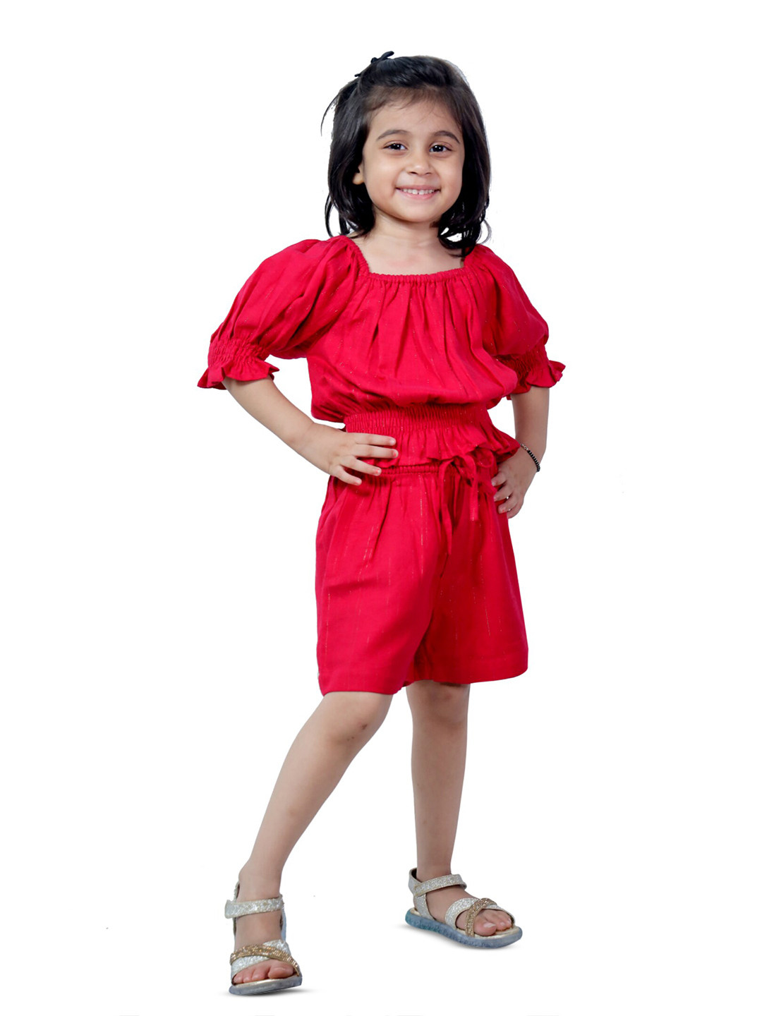 BAESD Girls Square Neck Top With Shorts