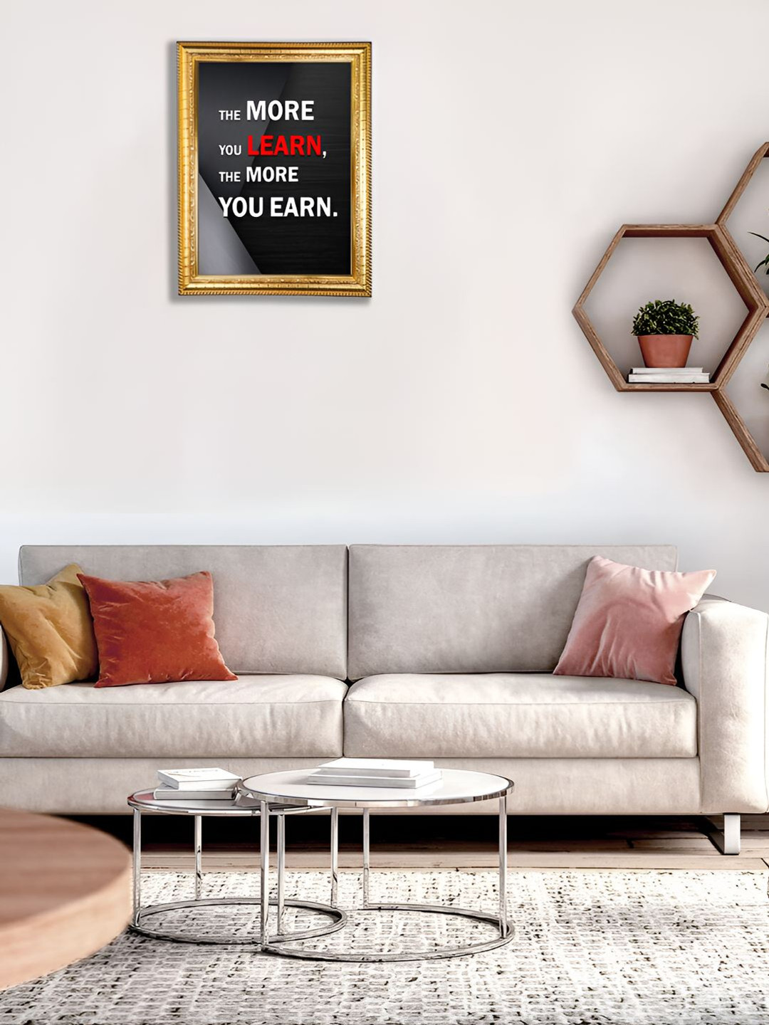 Hawai Gold-Toned & Black Wood Wall Photo Frame