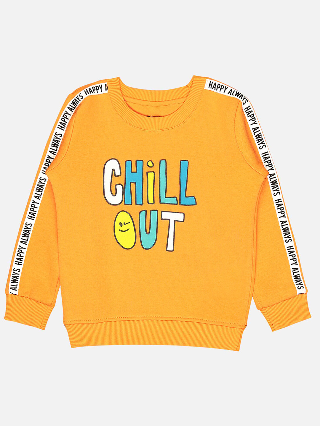 Bodycare Kids Infant Boys Typography Printed Fleece Sweatshirt