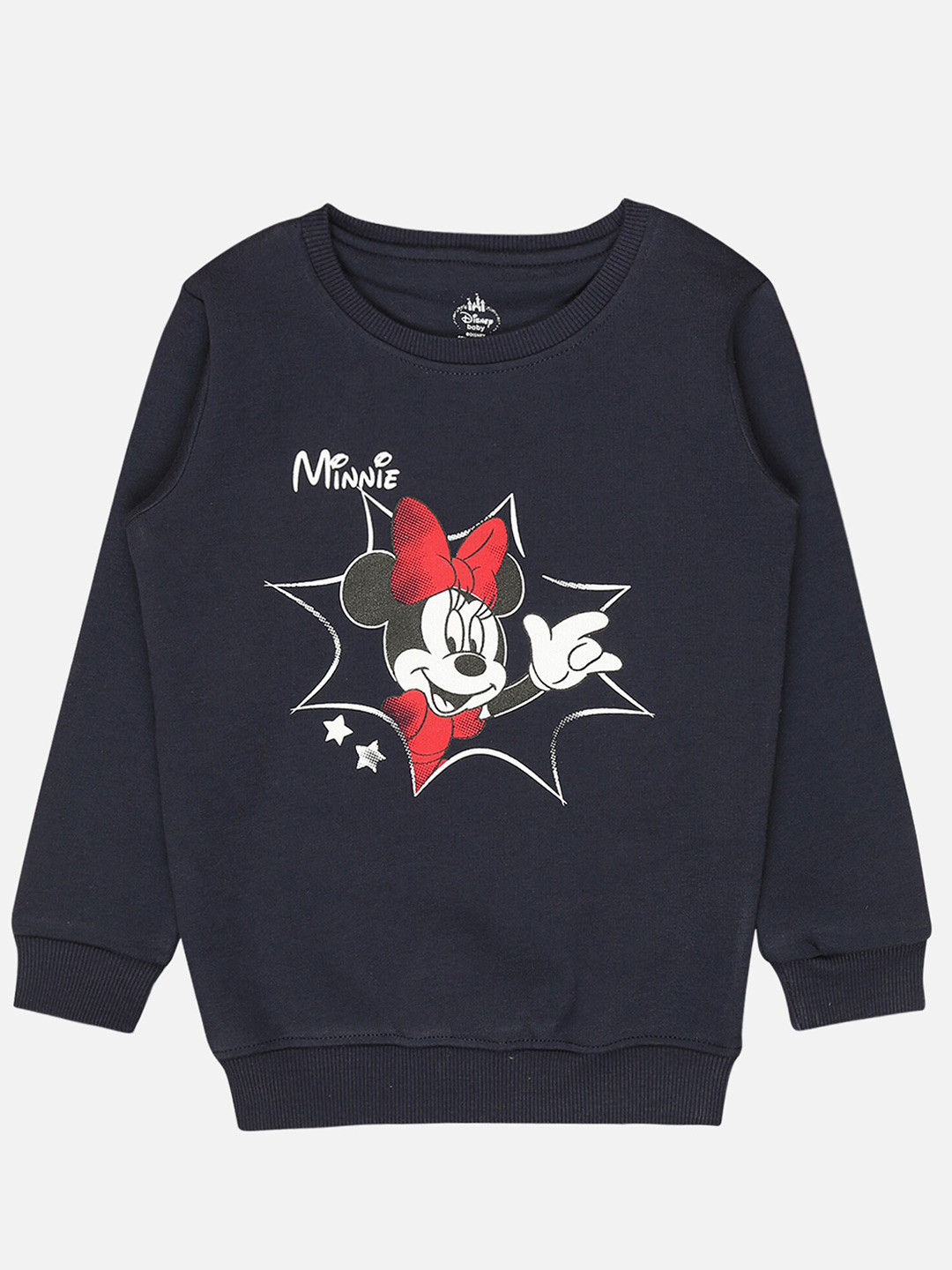 Bodycare Kids Girls Minnie Mouse Printed Fleece Sweatshirt