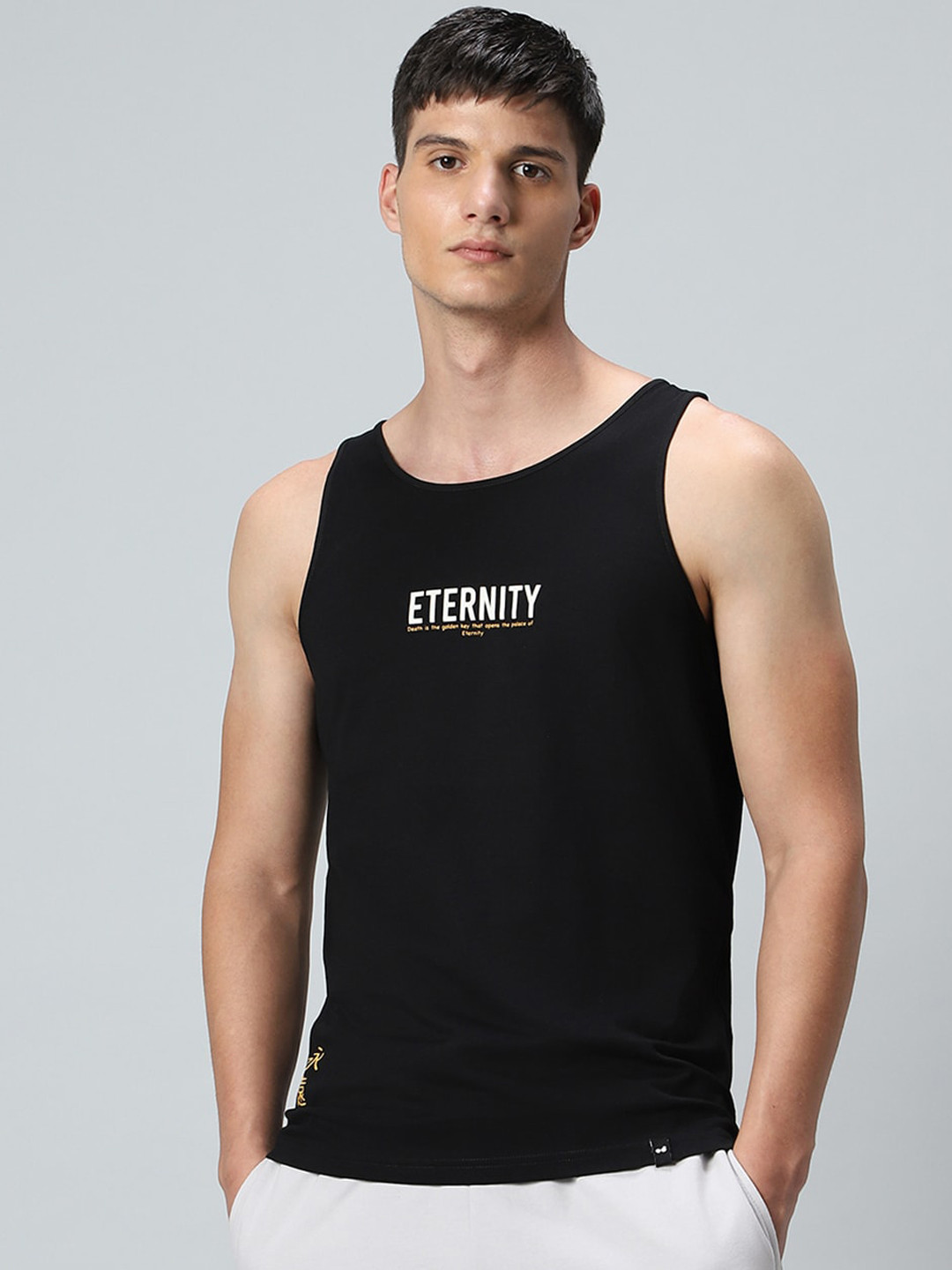 Bewakoof Men Typography Printed Cotton Innerwear Vests 605748
