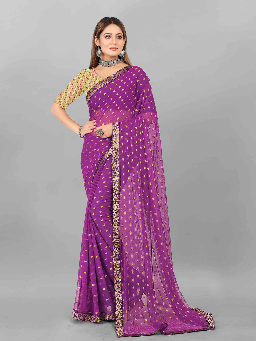 Rhey Woven Design Chiffon Saree