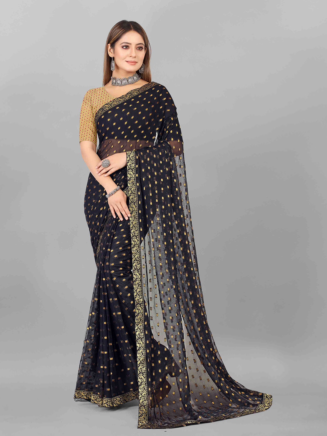 Rhey Woven Design Chiffon Saree