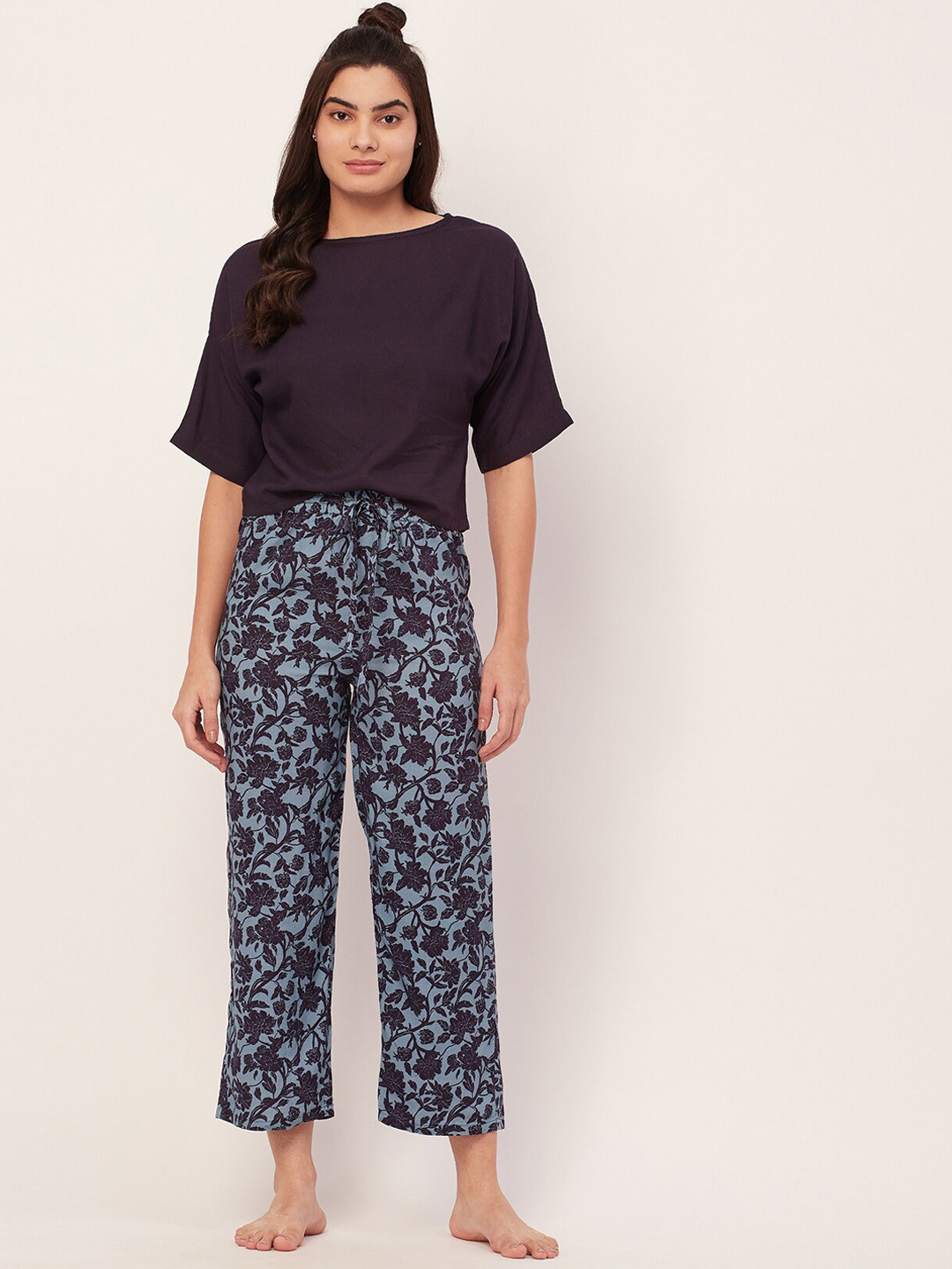 Moomaya Boat Neck Night Suit