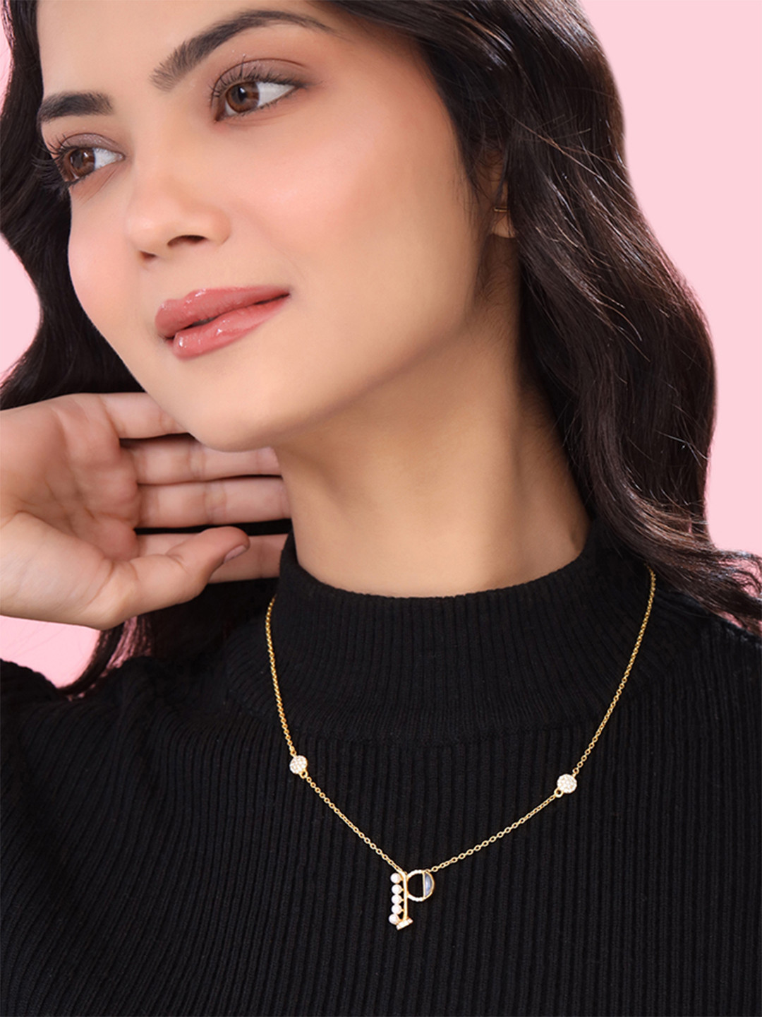 Kicky And Perky 925 Sterling Silver Gold Plated Charm Pendant With Chain