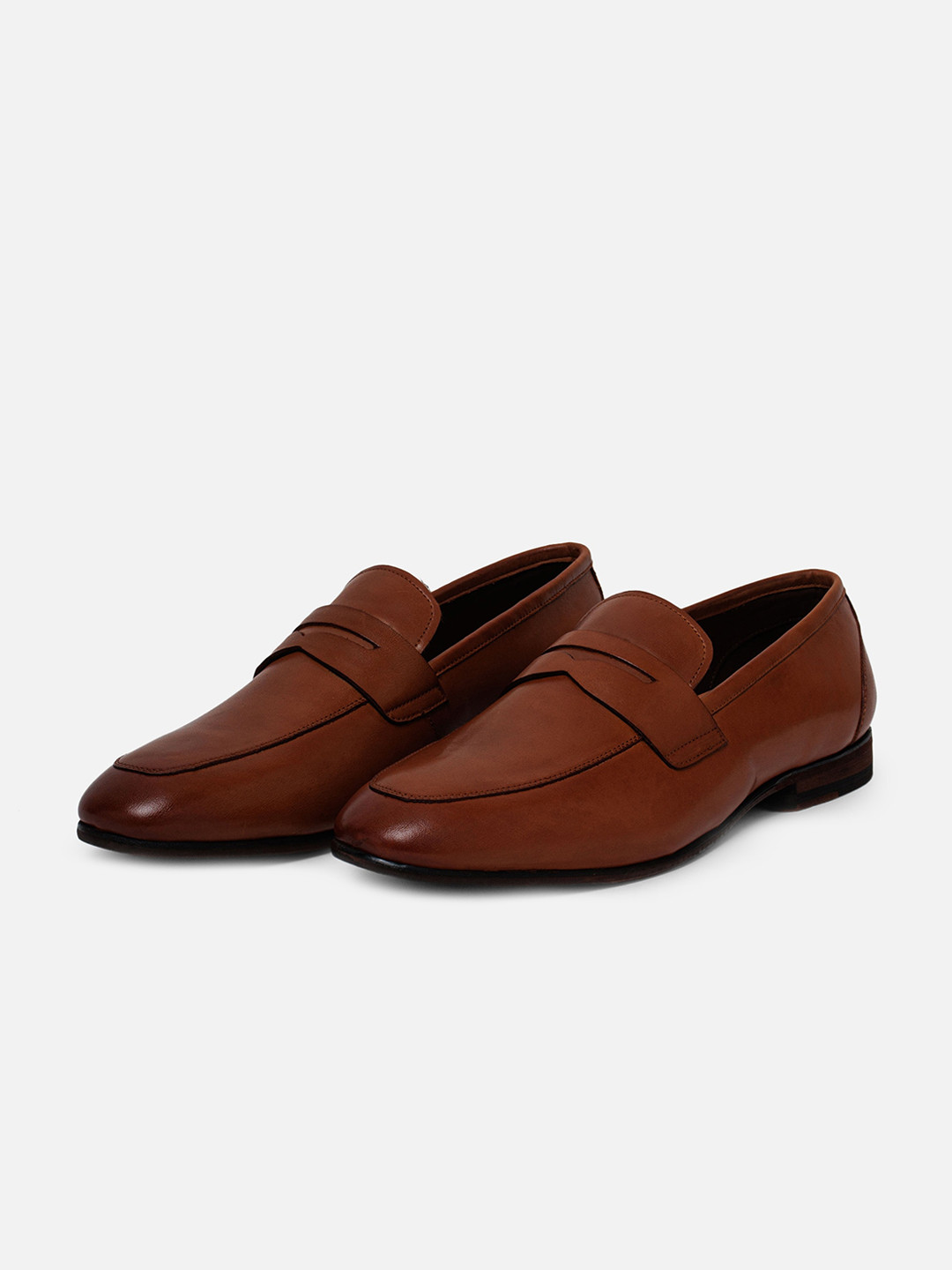 EZOK Men Antibacterial Leather Penny Loafers