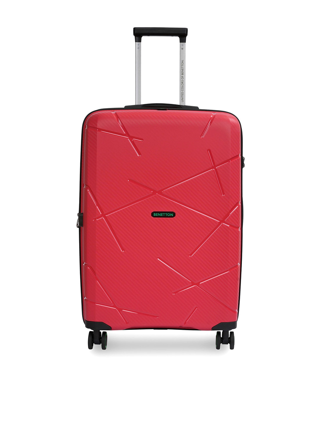 United Colors of Benetton Textured Large Hard Sided Trolley Suitcase