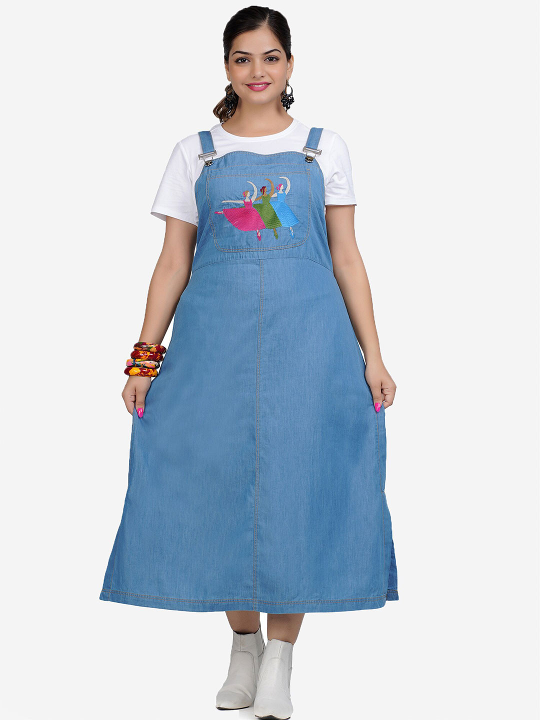 SUMAVI-FASHION Organic Cotton Pinafore Maxi Dress