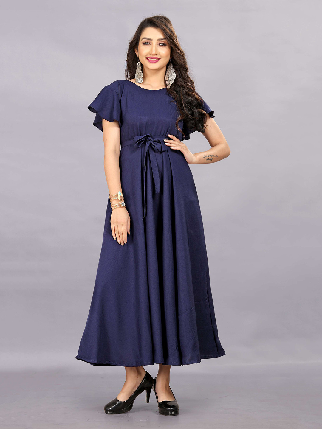 Rhey Flared Sleeves Maxi Dress