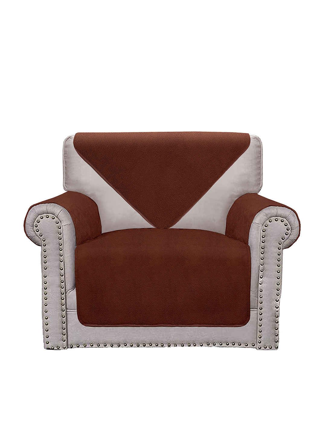 Cortina Brown Non Slip 1 Seater Sofa Covers