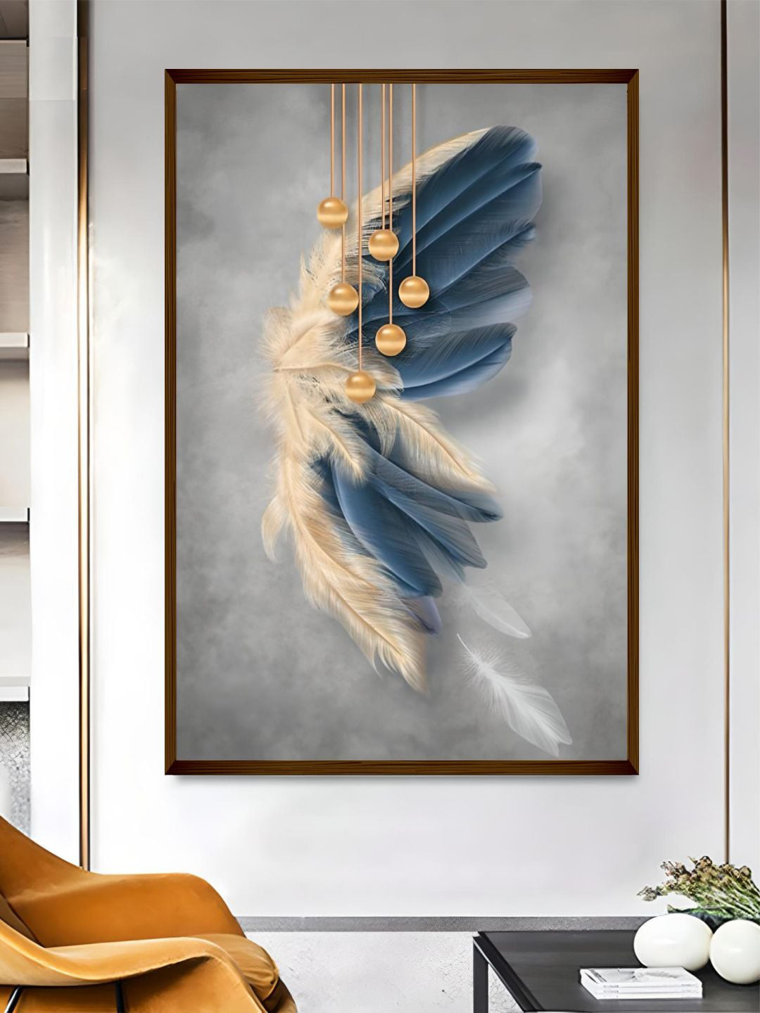 The Art House Grey & Blue Abstract Photograph Wall Art