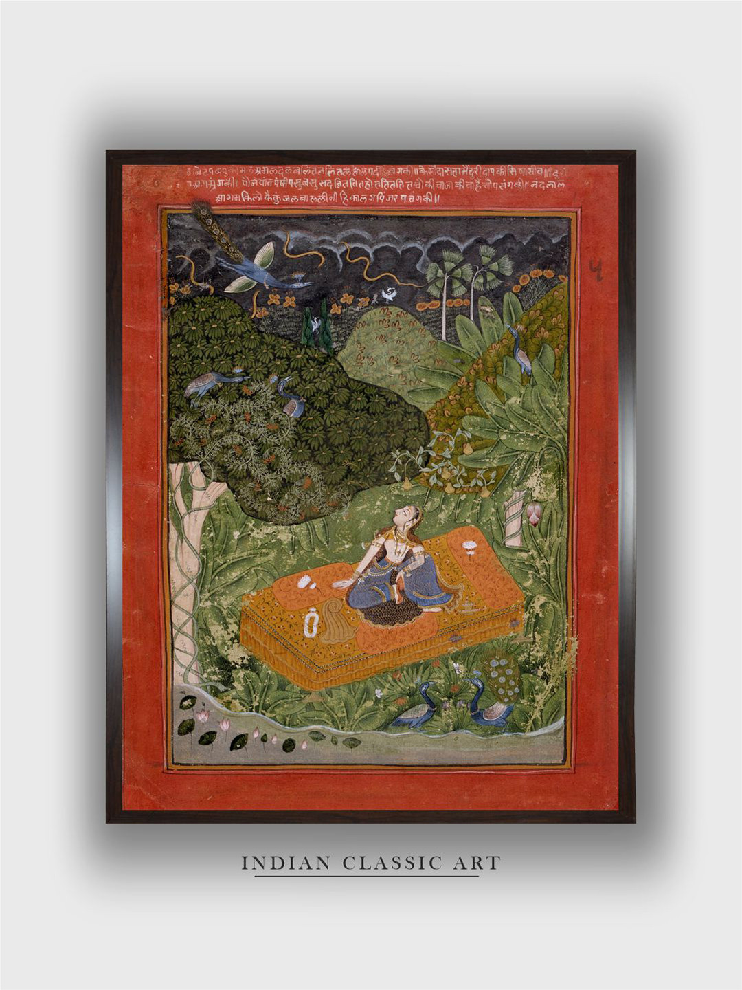 INDIAN CLASSIC ART Canvas Wall Rectangle Paintings Wall Art - 30 x 20 In