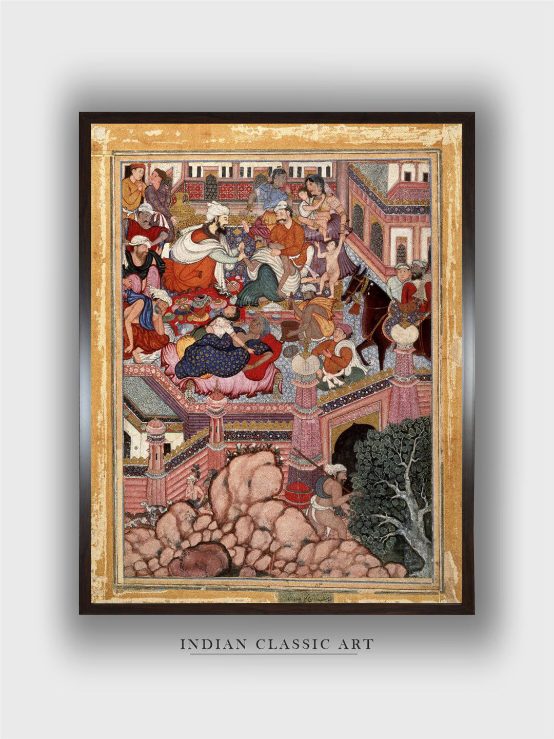 INDIAN CLASSIC ART Beige & Red Brooklyn Museum Amr Disguised Wall Art