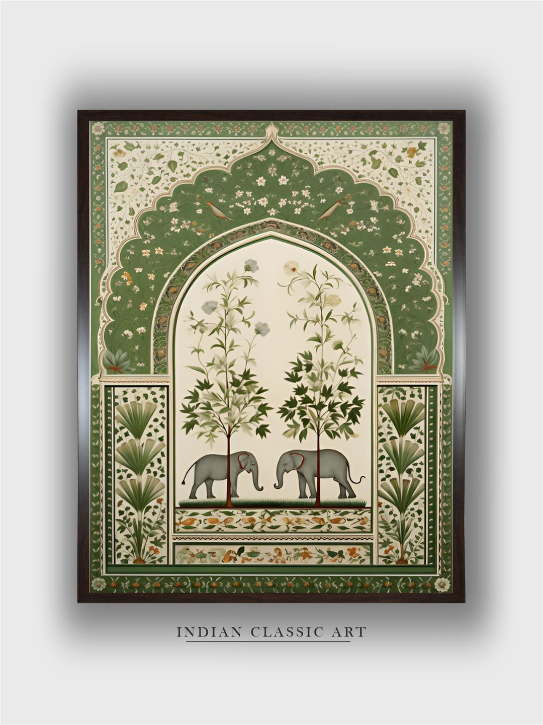 INDIAN CLASSIC ART Pichwai Canvas Wall Rectangle Paintings Wall Art - 30 x 20 In