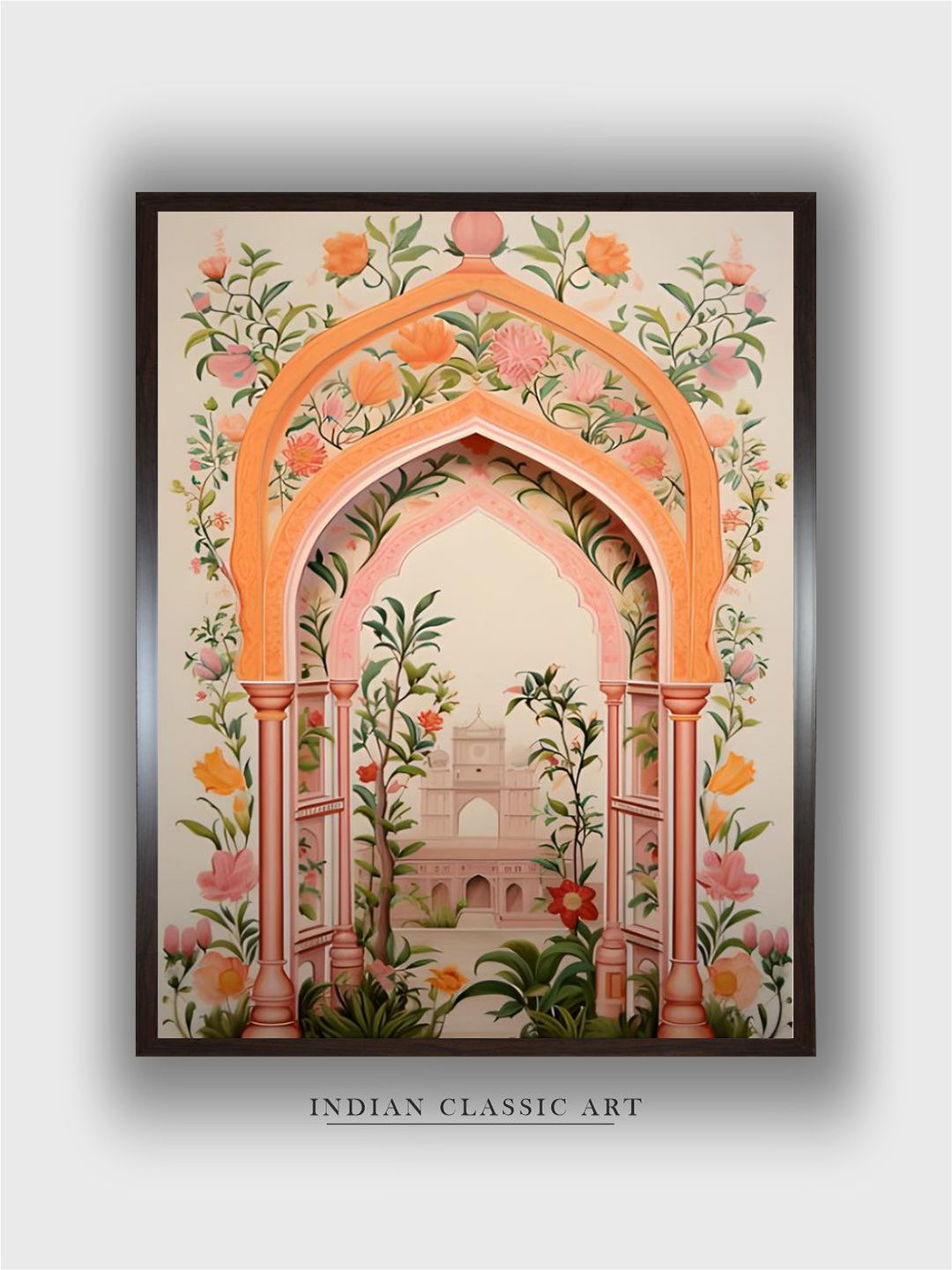 INDIAN CLASSIC ART Pichwai Wood Wall Rectangle Paintings Wall Art - 30x20In