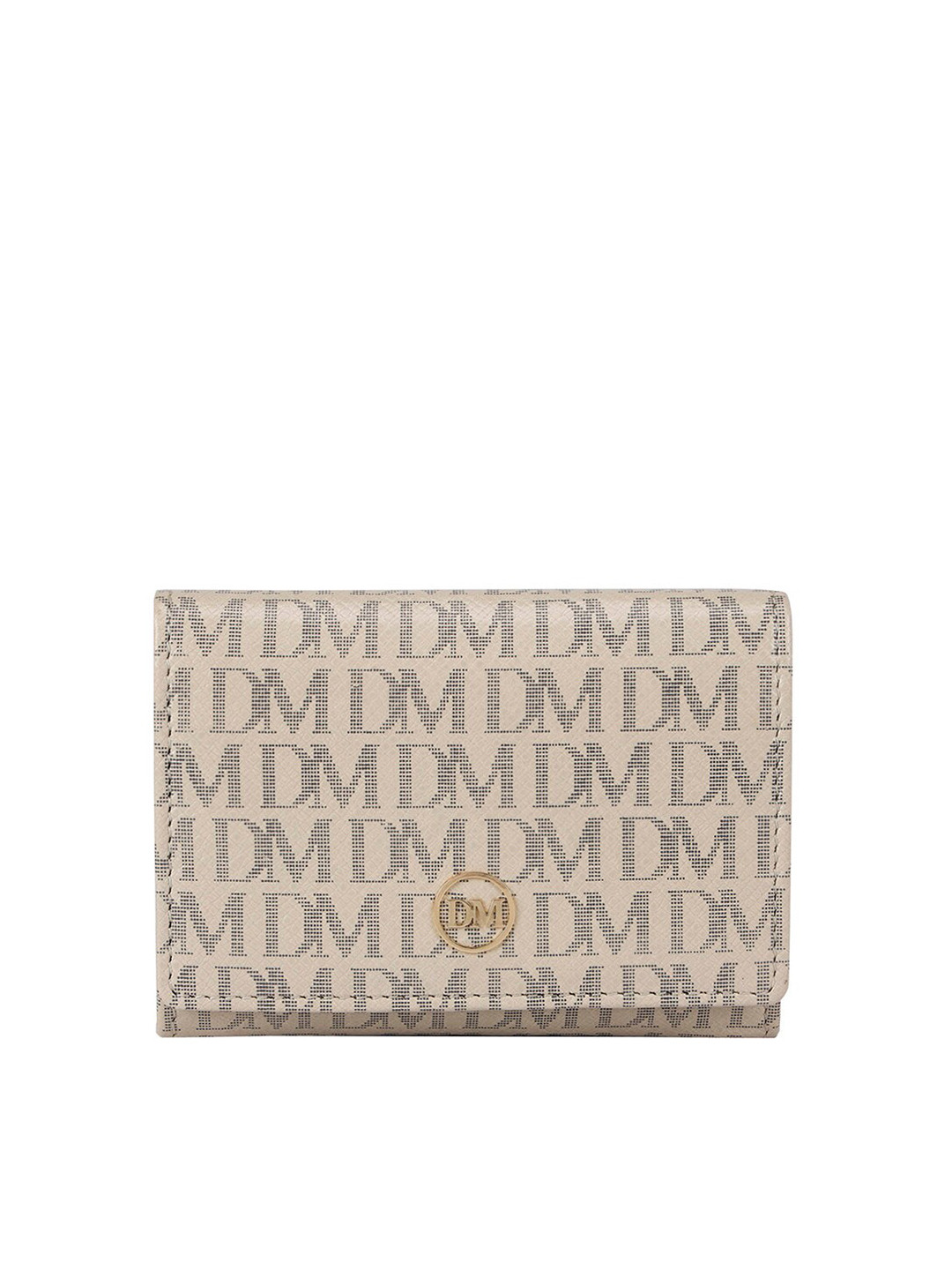 Da Milano Unisex Brand Logo Printed Leather Card Holder