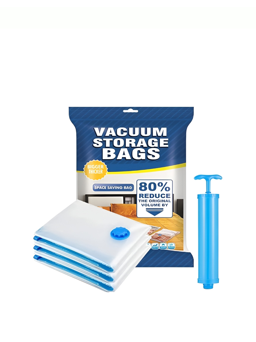 TONY STARK Transparent 3 Pieces Reusable Vacuum Bag Organisers