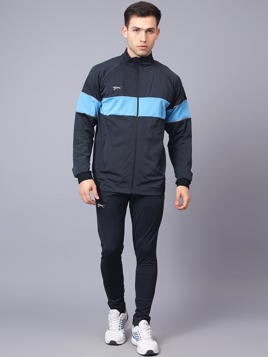 Shiv Naresh Colourblocked Mock Collar Track Suit