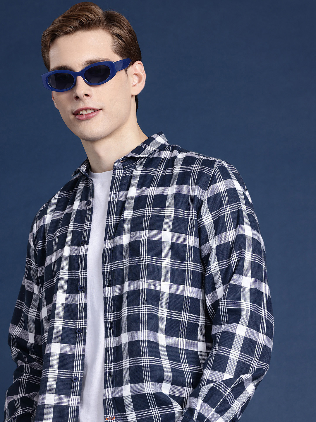 Mast & Harbour Men Slim Fit Checked Casual Shirt