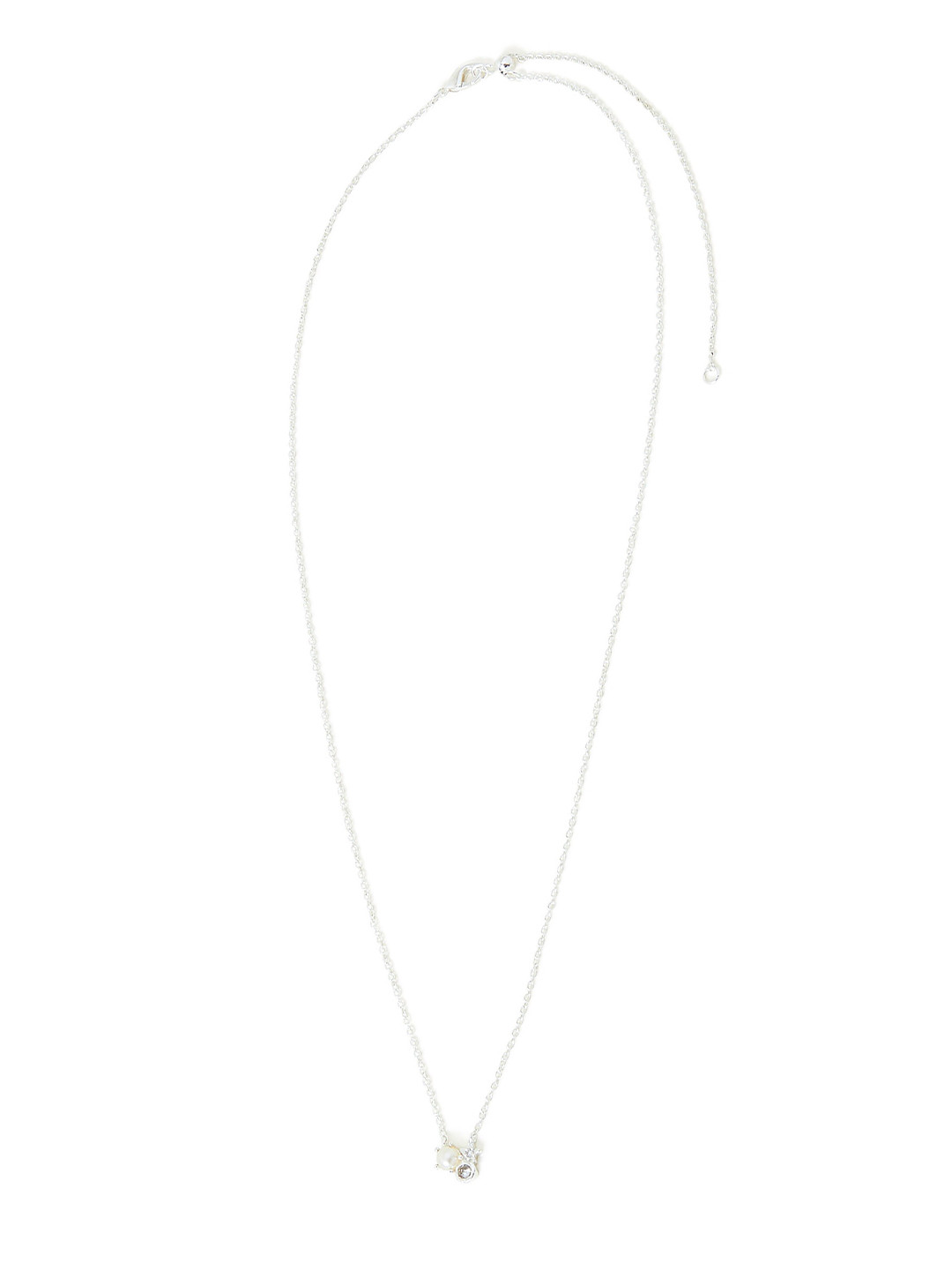 Accessorize London Women Sterling Silver Plated Cluster Pendant Necklace