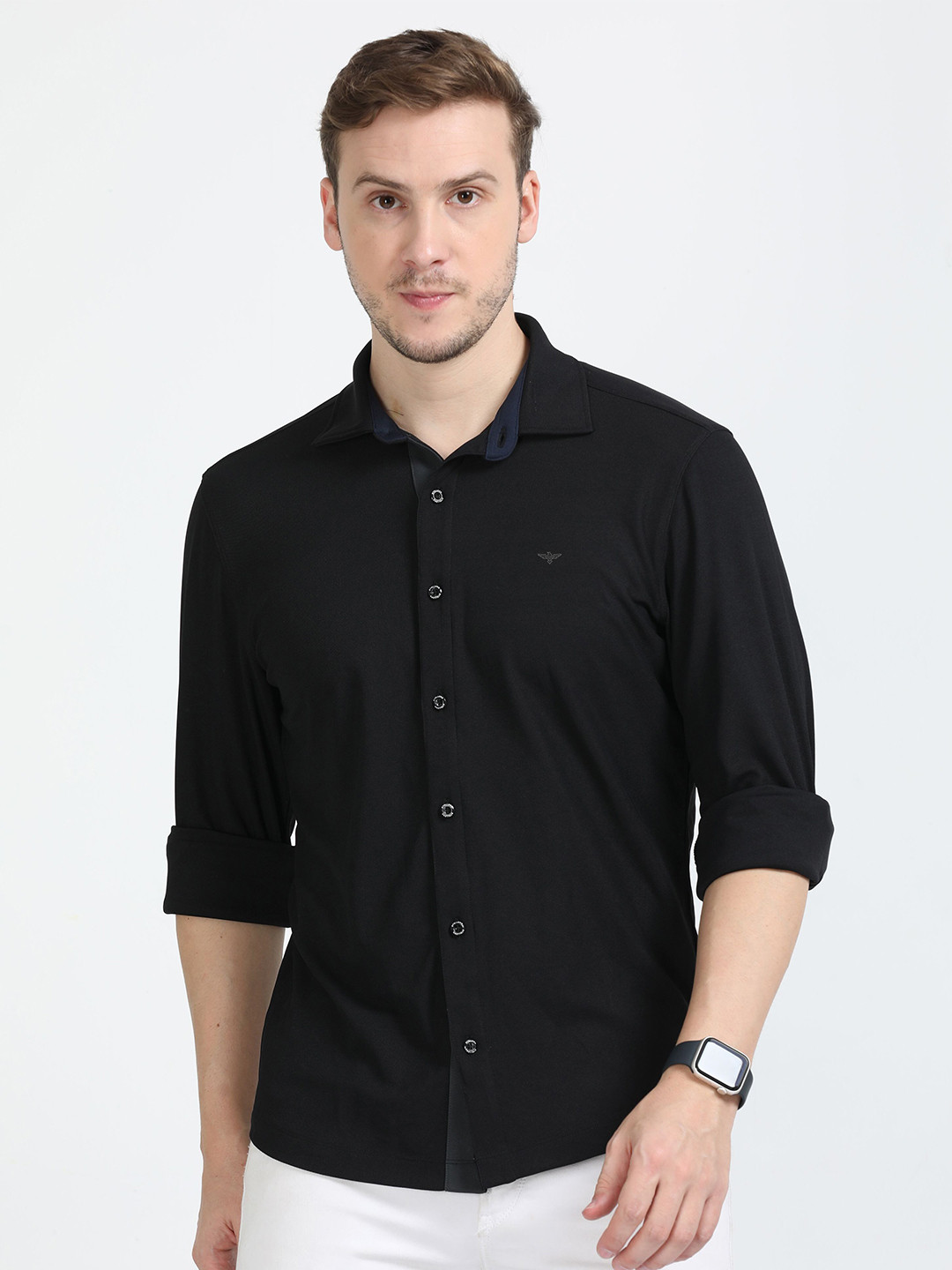 STELLERS Men Knitted Casual Shirt