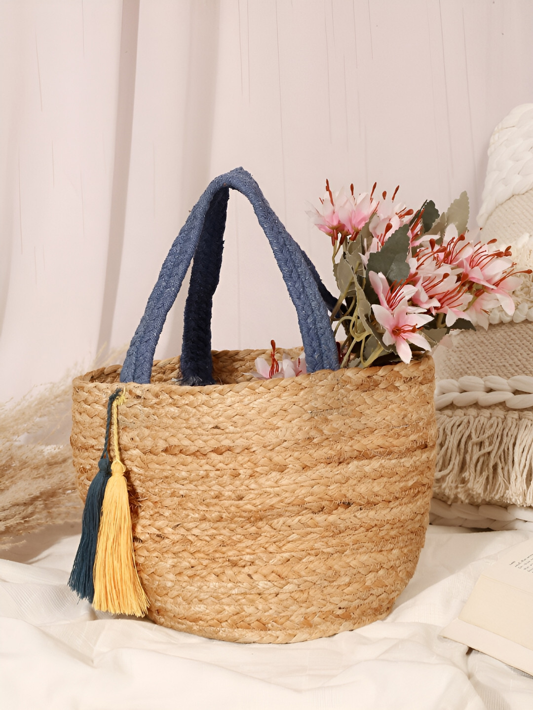 SHILPKARA Brown Jute  Fruit & Vegetable Storage Basket