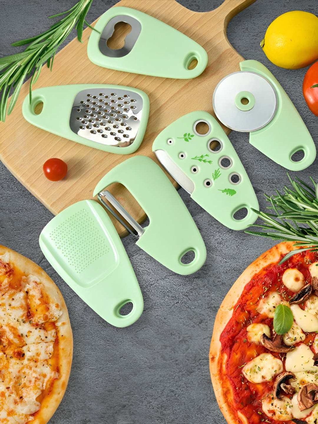 YELONA Green 6 Pieces Stainless Steel Kitchen Tools