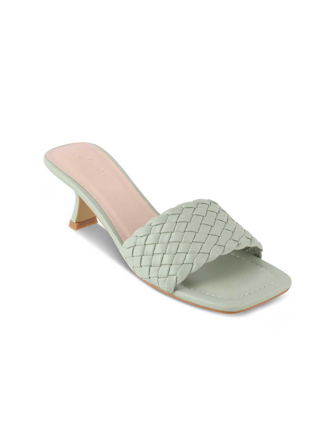 Tresmode TOSCANA Textured Open Toe Kitten Heels