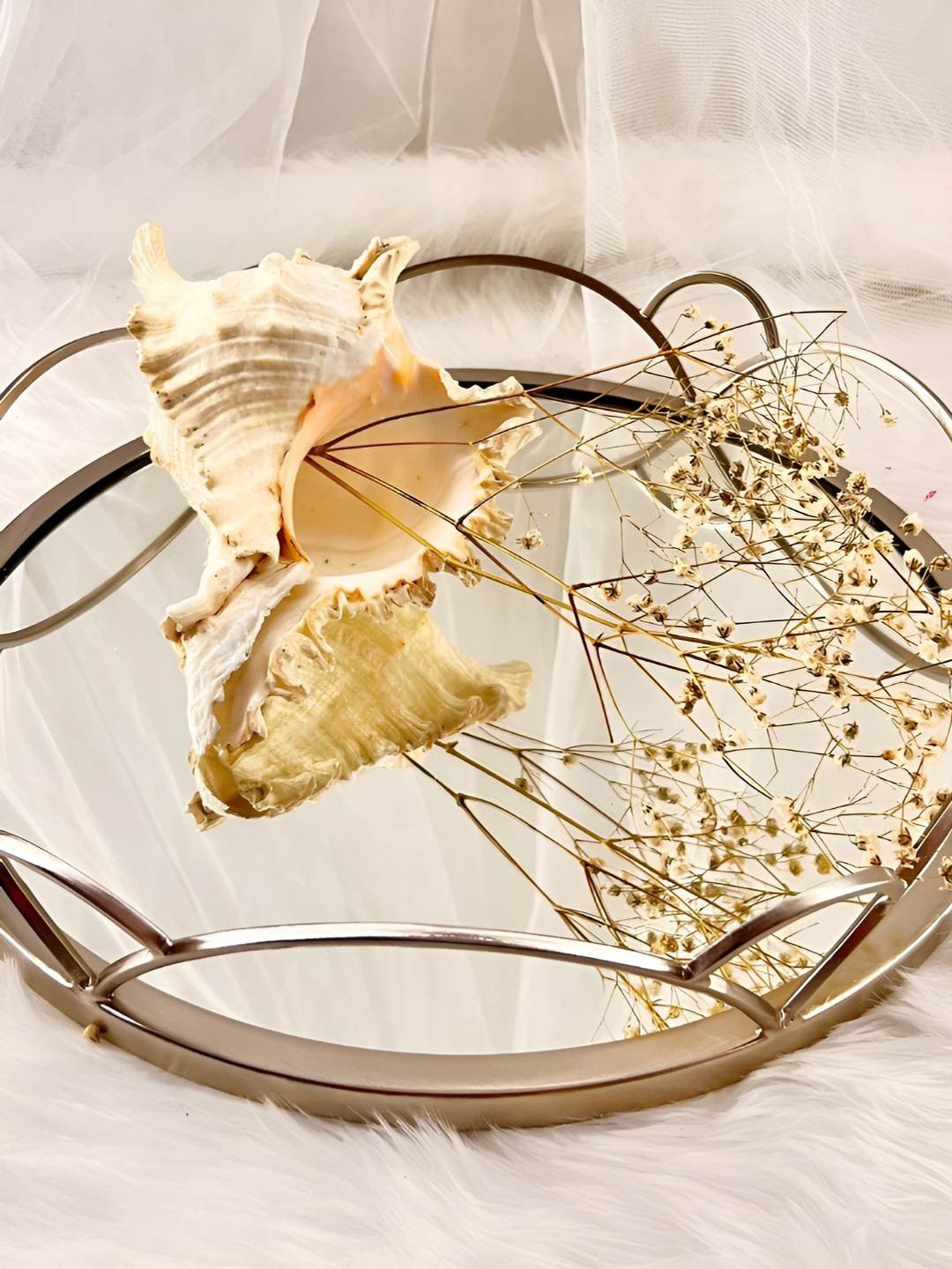 Timaya's Decor Silver Decorative Tray