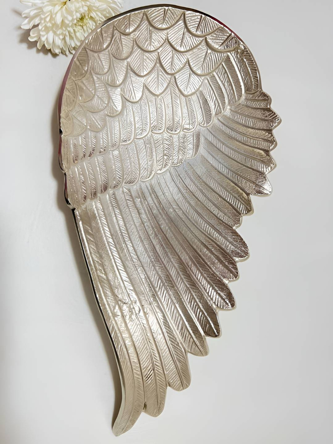 Timaya's Decor Silver Metal Dinner Serving Tray