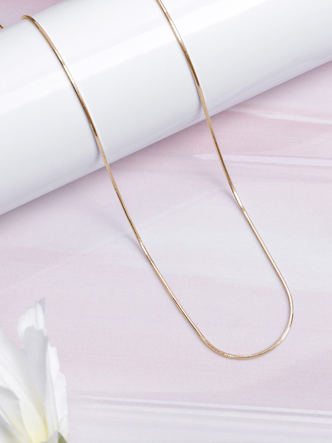 Zavya Rose Gold Plated 925 Sterling Silver Snake Chain