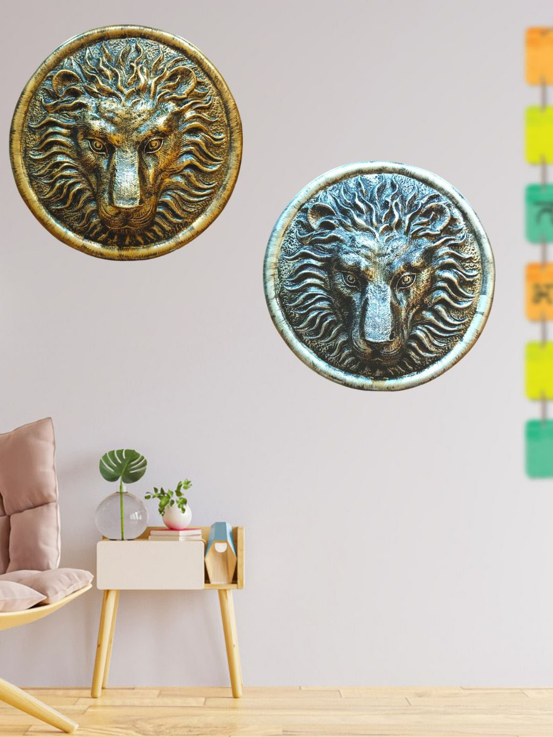 Mariner's Creation 2 Pieces Lion Face Wall Decors
