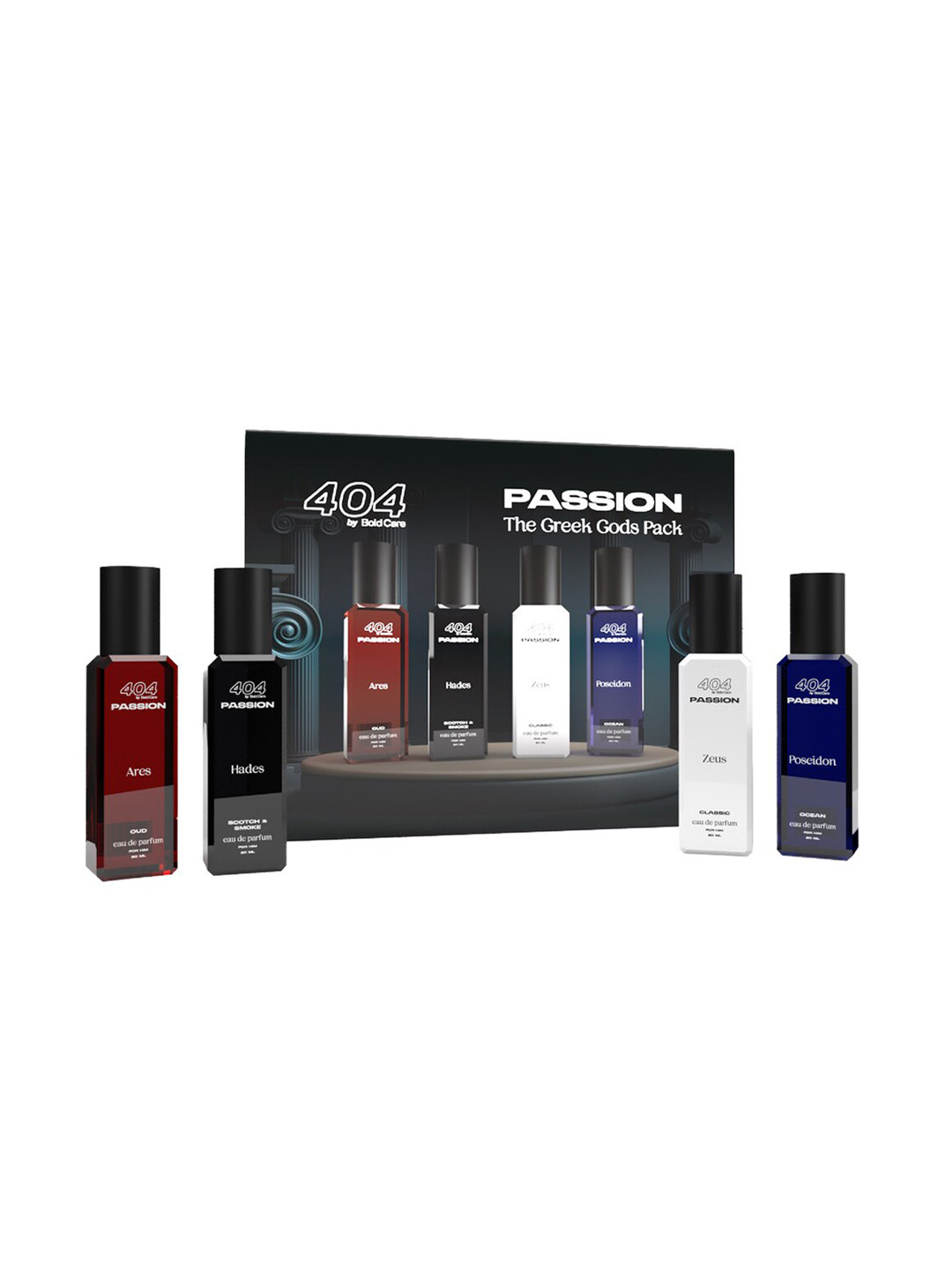 Bold Care Men 4-Pcs Ares-Hades-Zeus & Poseidon Long Lasting Eau De Parfum - 20ml Each