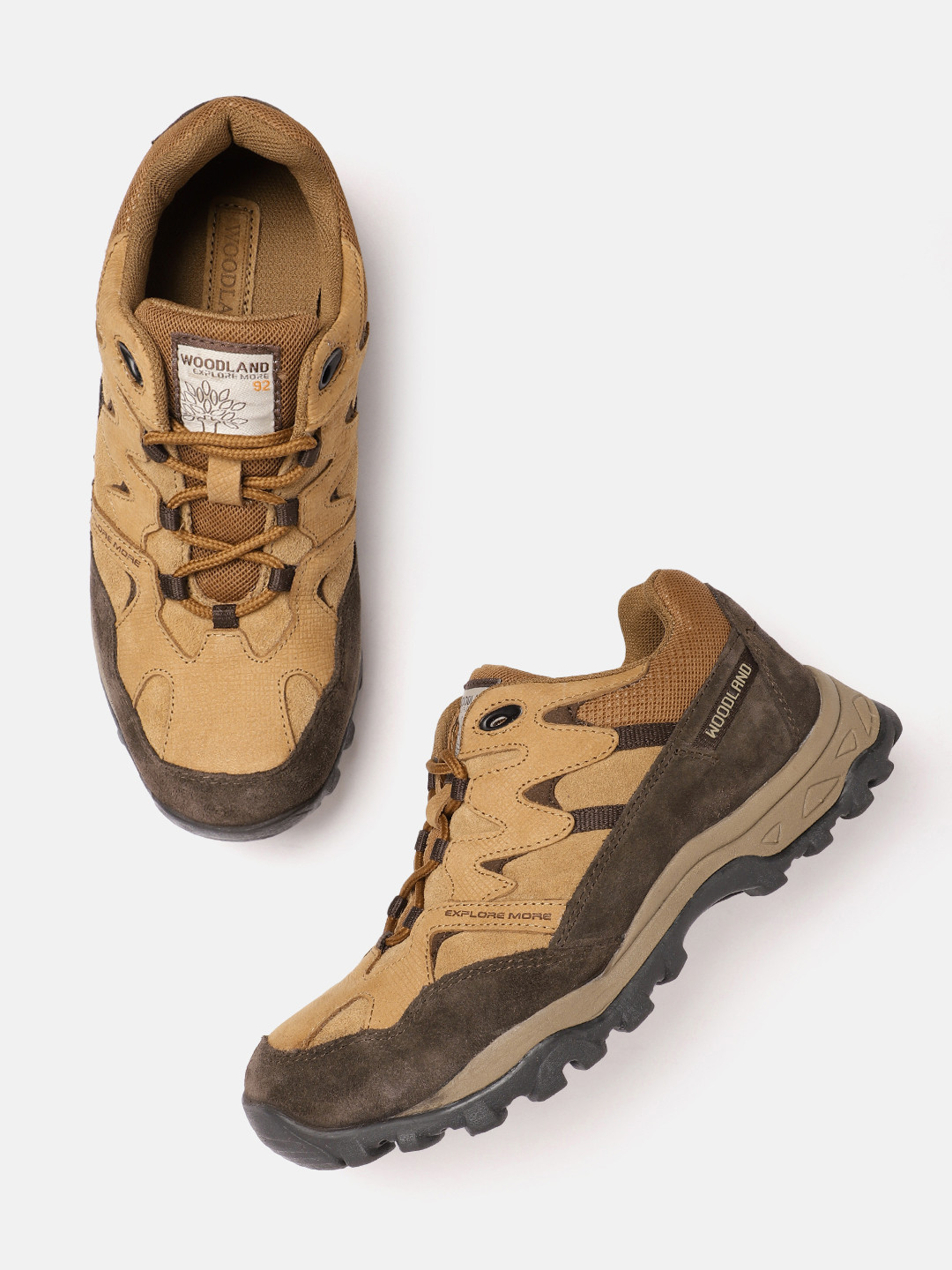 Woodland Men Round-Toe Everyday Leather Sneakers