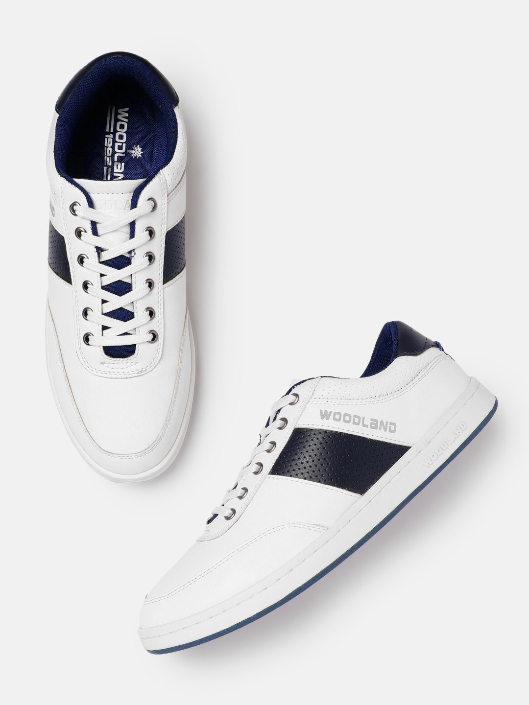 Woodland Men Striped Sneakers