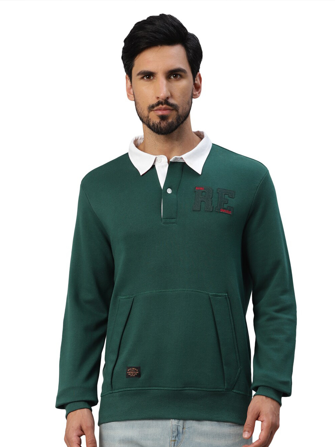 Royal Enfield Polo Collar Cotton Pullover