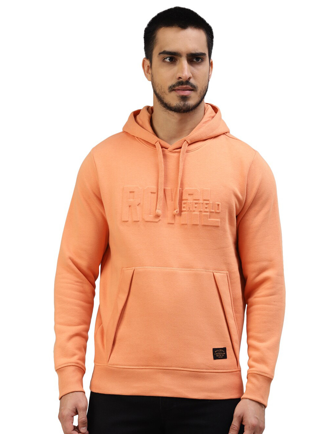 Royal Enfield Typography Embossed Cotton Pullover