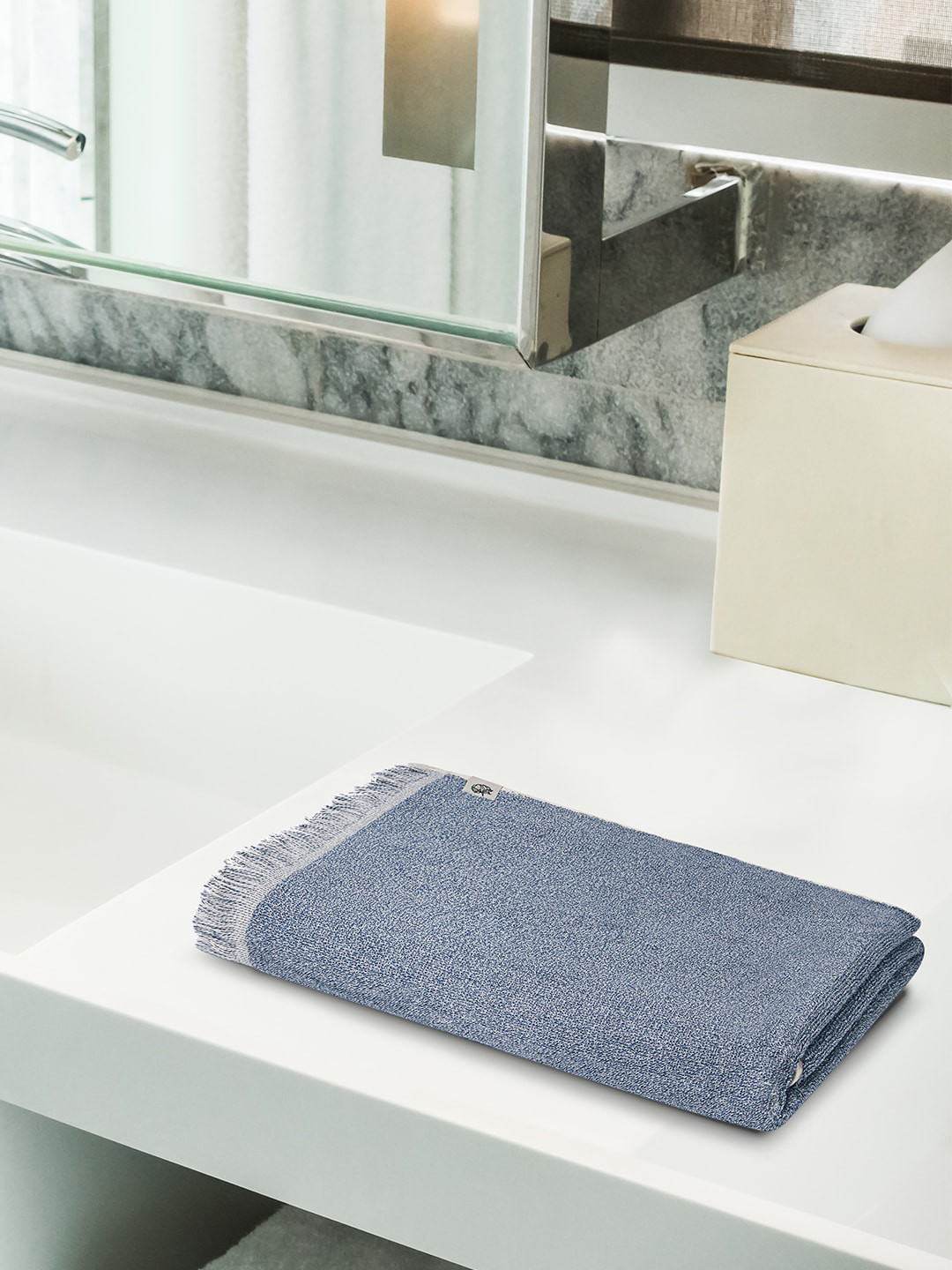 Himeya Navy Blue Cotton 500 GSM Bath Towel