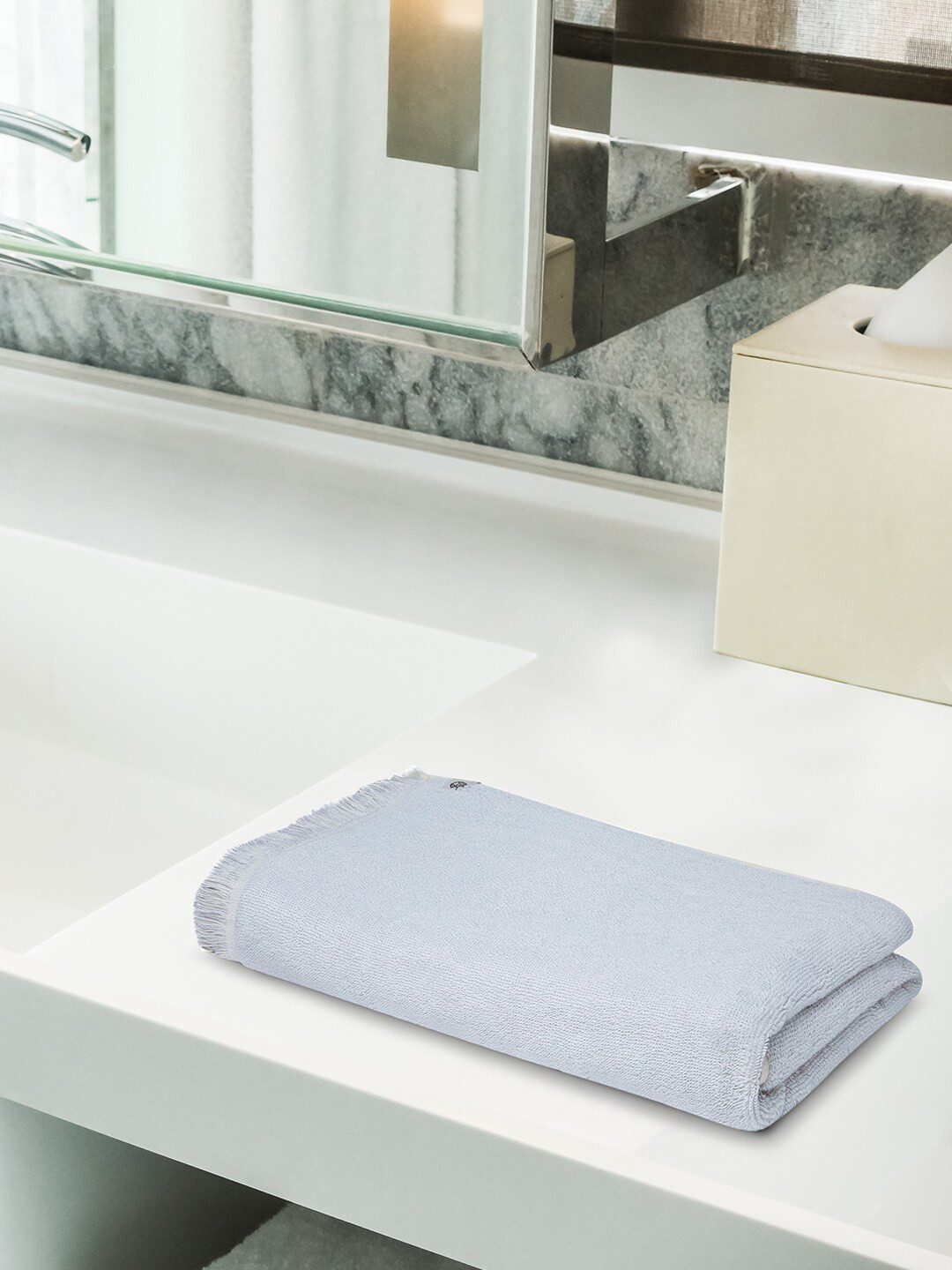 Himeya Darn IT Melange Green 500 GSM Pure Cotton Bath Towel