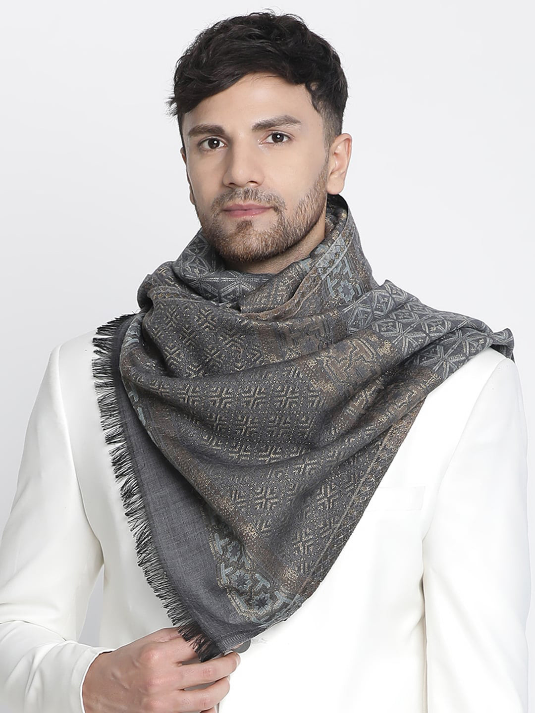 SHINGORA Patterned Woven Muffler