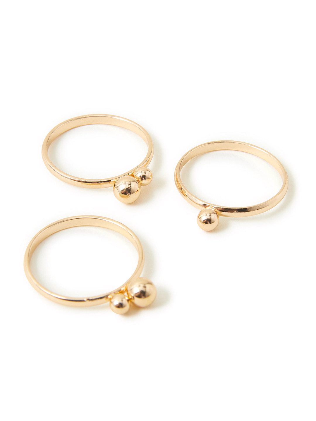 Accessorize Set Of 3 Beaded Finger Rings