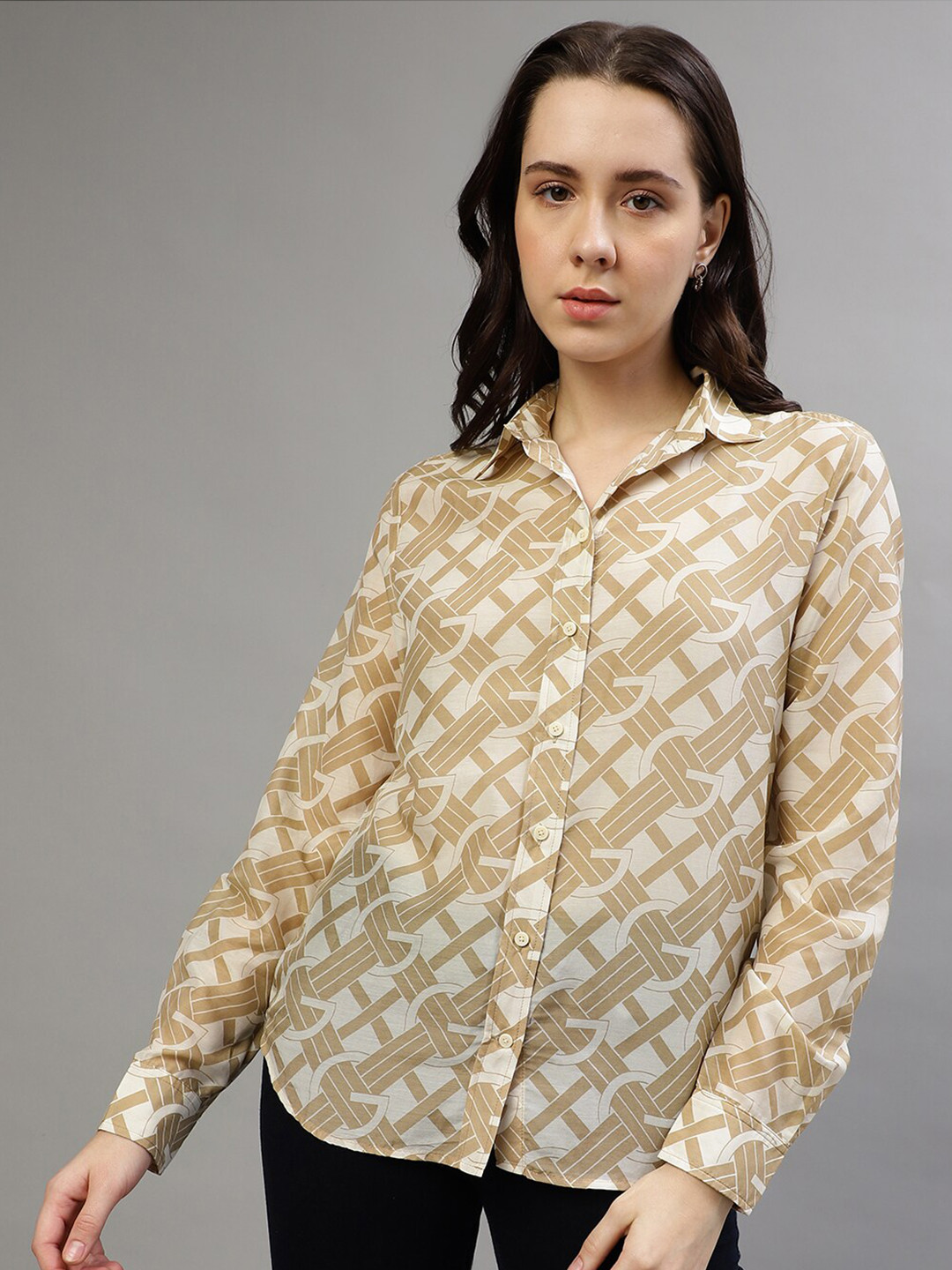GANT Abstract Printed Spread Collar Casual Shirt