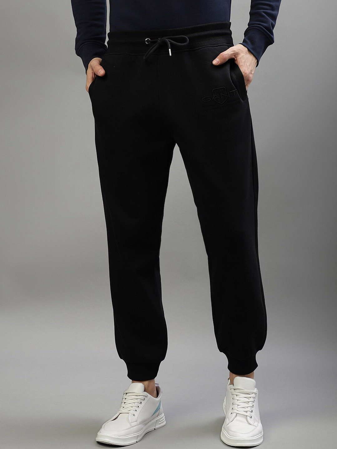 GANT Men Mid-Rise Skinny Fit Pure Cotton Joggers