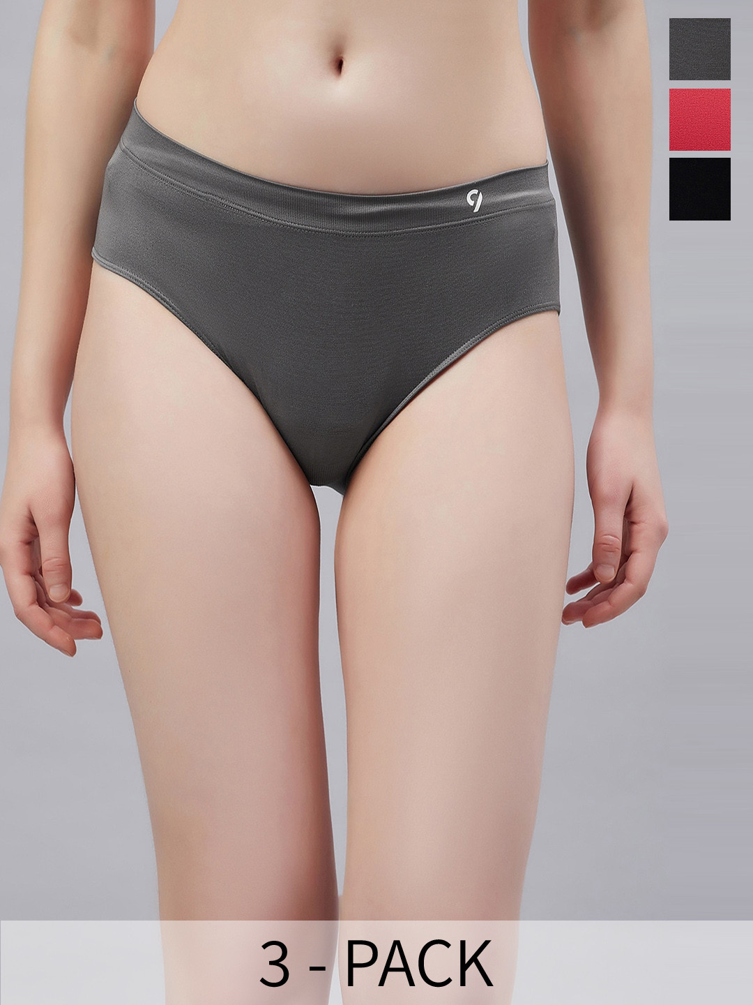 C9 AIRWEAR Women Pack Of 3 Seamless  Smooth Fit Soft Feel Bikini Briefs