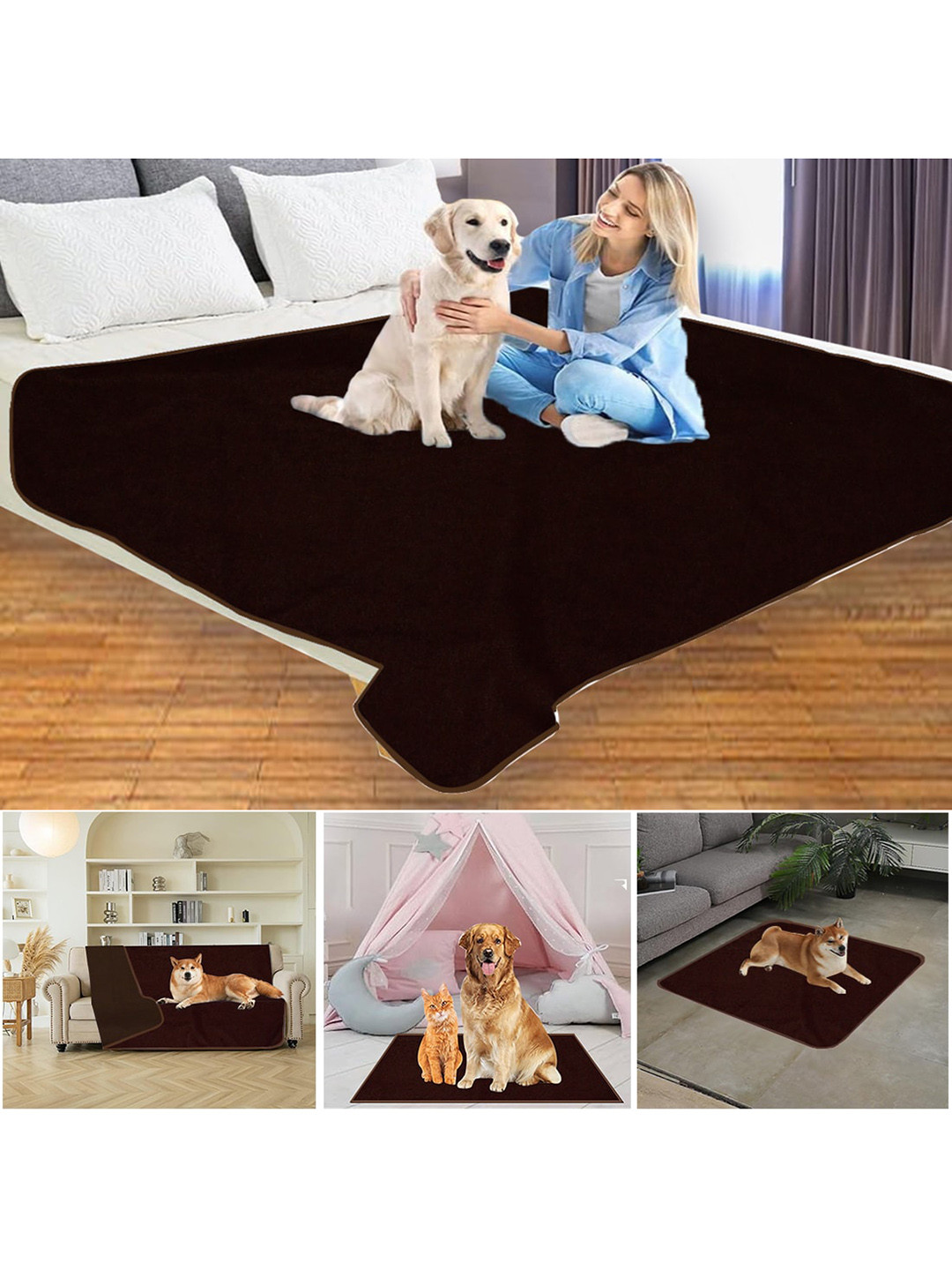 Adbeni Cotton Waterproof Pet Mat