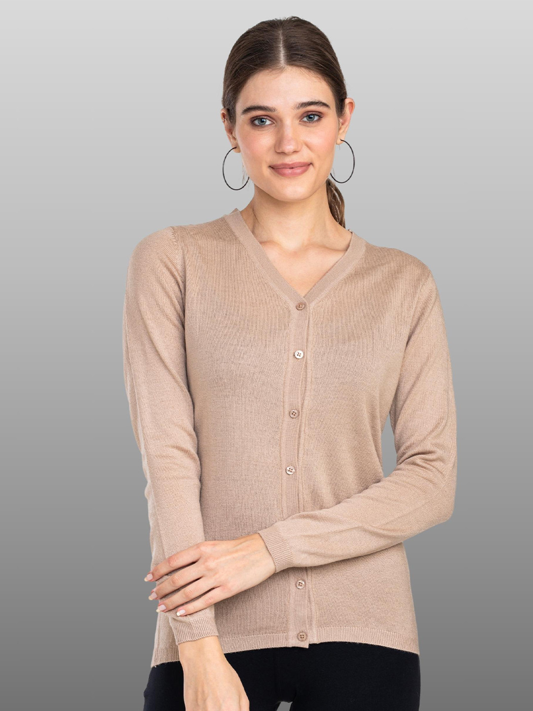 Moda Elementi V-Neck Woollen Cardigan